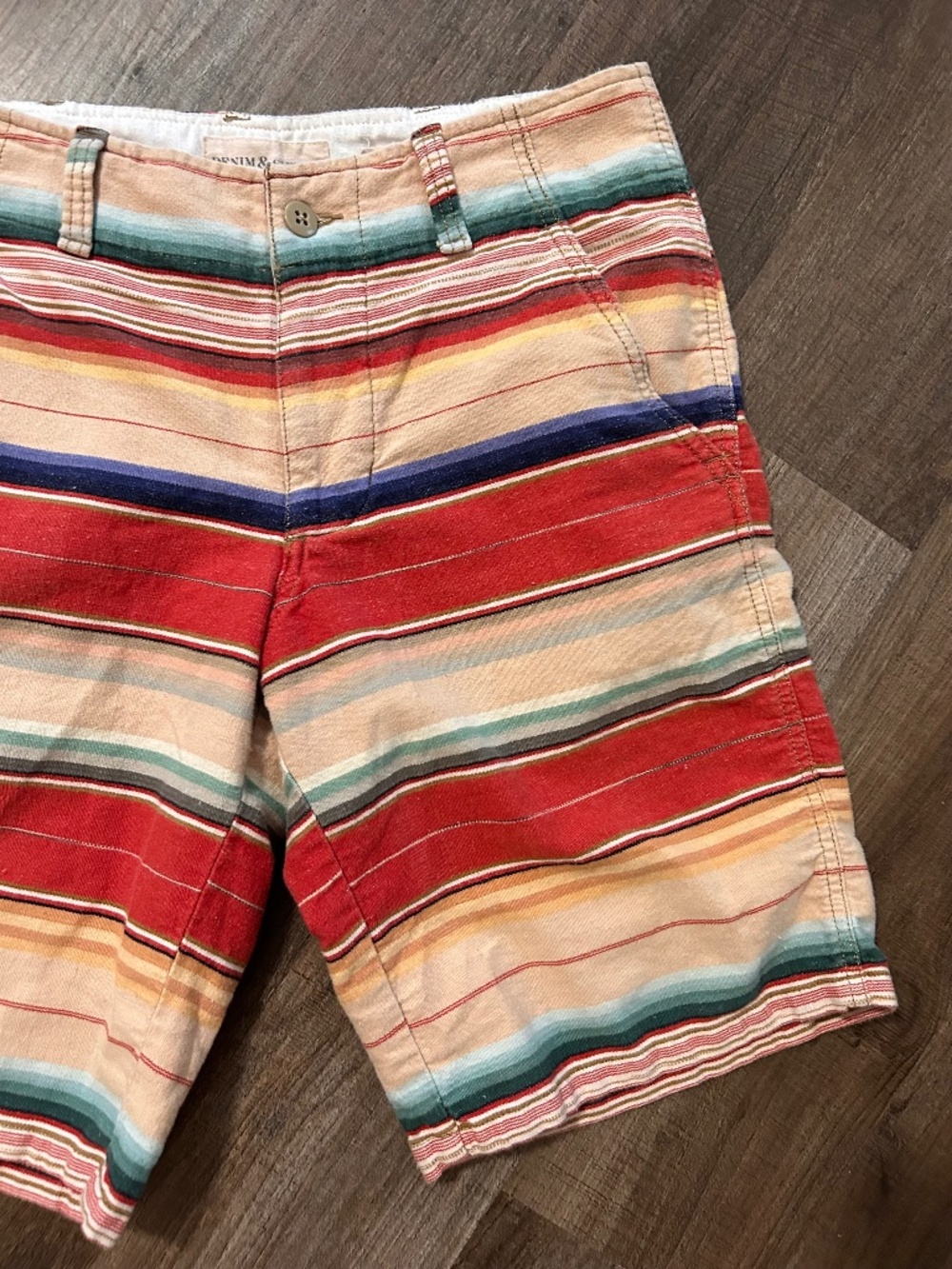 Ralph Lauren Denim Supply Aztec Mexican Serape stripe blanket stripe shorts 29